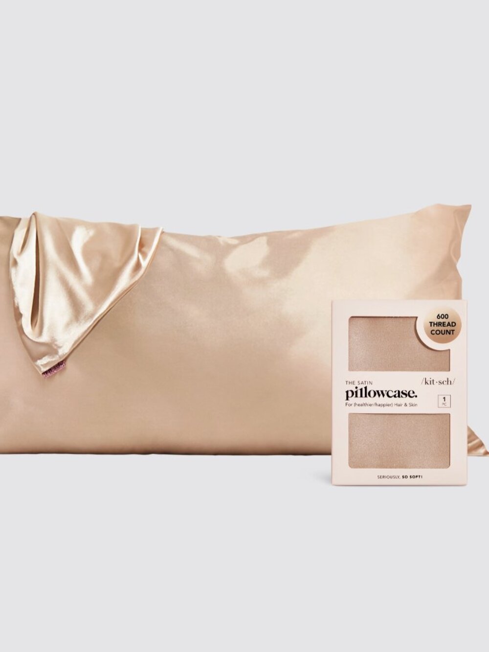 Kitch Satin Pillowcase King - Champagne